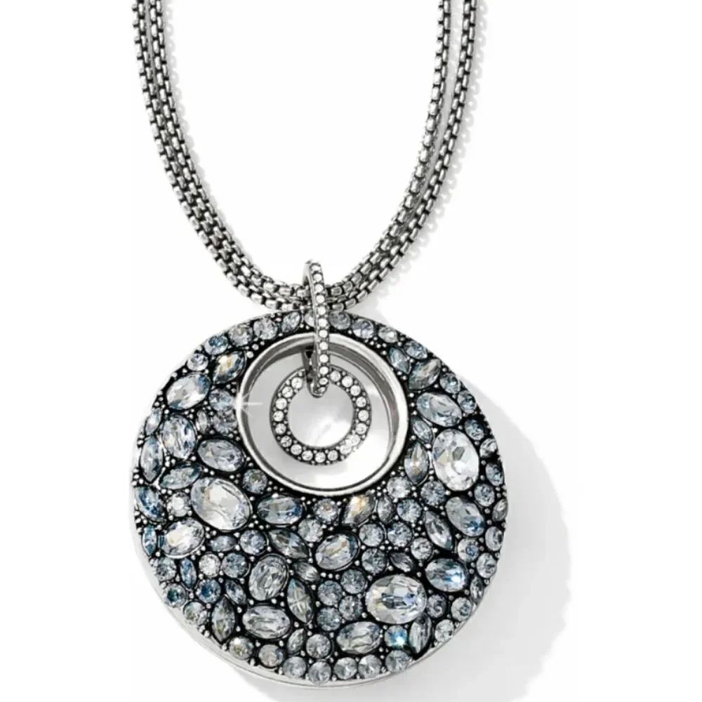 Brighton Trust Your Journey Convertible Necklace Silver-Aqua NWT